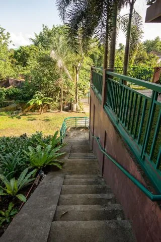 Garden stairway at Golden Sunset